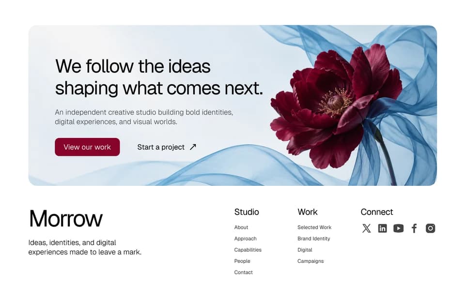Website design from the Teal Sites showcase, preview 26
