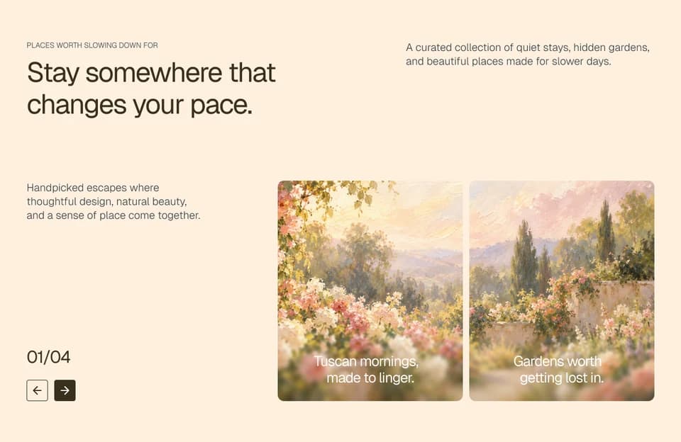 Website design from the Teal Sites showcase, preview 27