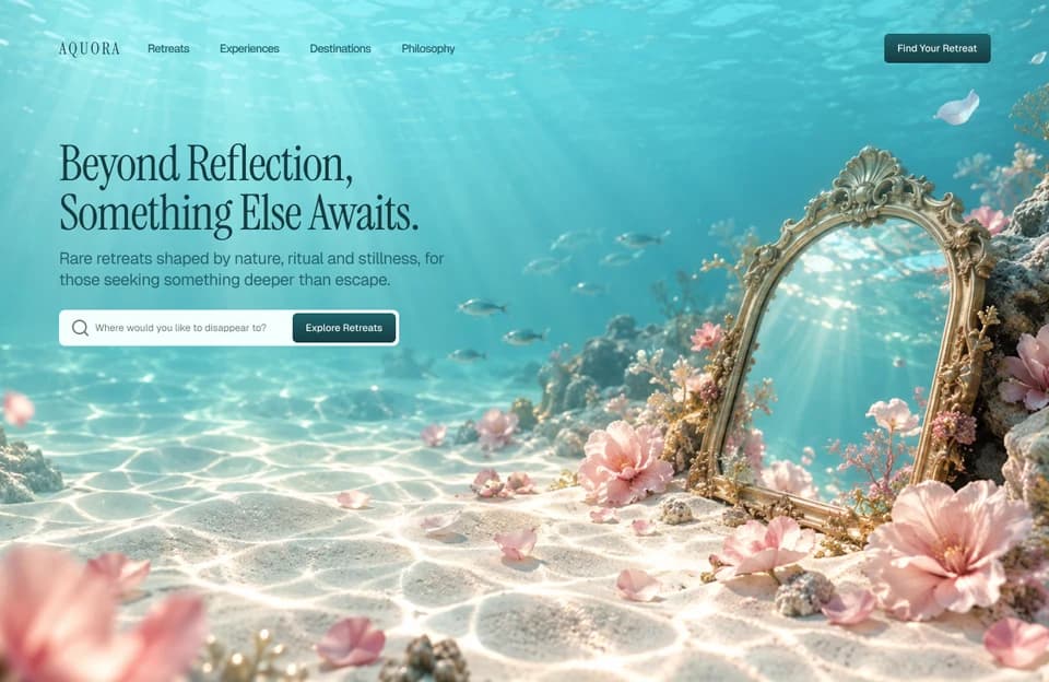 Website design from the Teal Sites showcase, preview 31