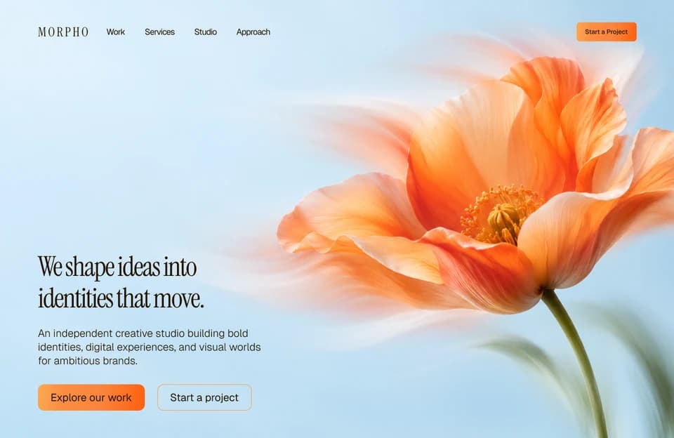 Website design from the Teal Sites showcase, preview 33